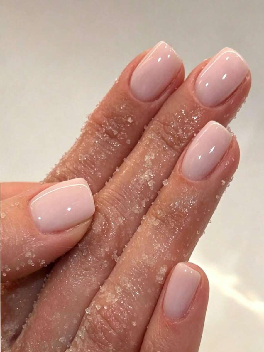 Elevate Your Look With 24pcs Light Pink Square Short Classic Simple French Style Full Cover Press-On Fake Nail Tips, Perfect For Parties, Dates, Back-To-School, And Daily Wear