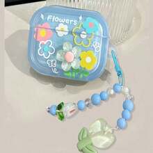 Faux Pearl Floral Design Protective Case Compatible With Apple , Anti-Scratch And Drop Protection - Clear - View 15