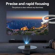 Portable Home Projector, Native 720P HD, Supports 1080P, USB Plug And Play Connection, Comes With Remote Control, Compatible With Smartphones, Tablets, Laptops And LCD Screens, Suitable For Family Movie Night And Indoor Entertainment - Black - View 3