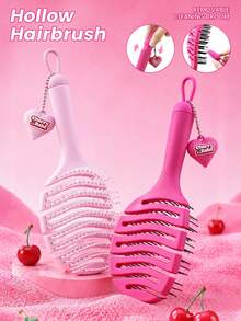 1pc Multi-Functional Detachable Hollow Hair Comb, Anti-Static Detangling, Volumizing Styling, Wet & Dry Use, Scalp Massage, Portable & Easy To Clean, Essential Christmas And Halloween Gift - Multicolor - View 1