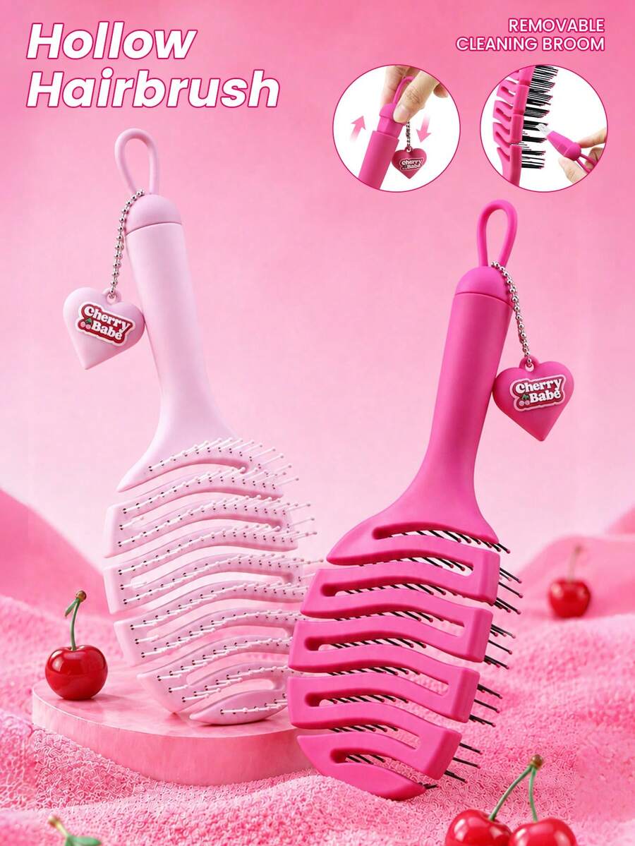 1pc Multi-Functional Detachable Hollow Hair Comb, Anti-Static Detangling, Volumizing Styling, Wet & Dry Use, Scalp Massage, Portable & Easy To Clean, Essential Christmas And Halloween Gift - Multicolor - View 1