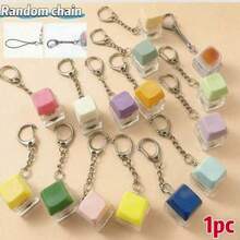 1pc Switchable Silent/Sound Pressure Relief Toy (No Battery Required) - Colorful Keyboard Shaped Keychain, Suitable For Relaxation, Office And Library Use, Office Stress Relief Toy | Fun Design Stress Relief Toy, Keyboard Keychain Stress Relief Toy, Stress/Stress Relief Toy - Multicolor - View 5