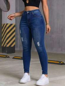 Women Jeans - Royal Blue - View 3