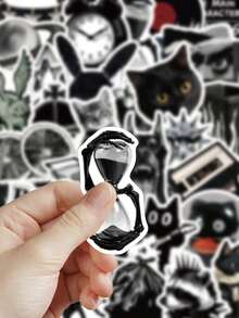 50pcs Grunge Punk Stickers Laptop Bags, Skateboards, Guitars, Scrapbooks, Classroom Decorations, Or As Gifts For Good Friends. - Multicolor - View 7