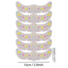 6 Sheets Glow In The Dark Star Lightning Freckle Face Stickers UV Blacklight Fluorescent Temporary Tattoo Rave Festival Halloween Face Makeup Decals - Multicolor - View 7