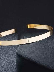 1 Piece 5mm/7mm Wide Vintage Gold Solid Color Hair Hoop, DIY Handmade Hair Accessories, Unisex Simple Hairband, Elegant Hair Accessories - Multicolor - View 3