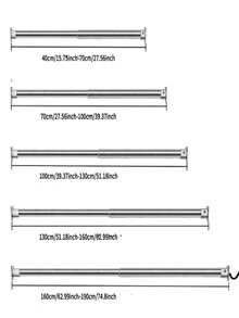 1pc Stainless Steel Telescopic Shower Curtain Rod, 2.5cm Diameter, Multiple Lengths Available, Suitable For Shower Curtain Rod, Curtain Rod, Wardrobe Hanging Rod, Telescopic Rod, Drying Rack, Clothes Hanging Rod, Support Rod, Kitchen Utensil Storage Rod, Tension Rod, Shovel Hanging Rod, Spoon Hanging Rod, Cutting Board Hanging Rod, Kitchen Towel Hanging Rod, Whisk Hanging Rod, Soup Ladle Hanging Rod, No Drilling Installation, Made Of Stainless Steel, And With No Odor - Silver - View 6