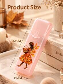 "HELLO FALL" Theme Portable Cotton Swab Storage Box, Autumn Leaf Dancer Silhouette Pattern, Toothpick And Dental Floss Storage Box (Box Only) - Leak-Proof Travel Storage Box With Transparent Lid Design, Compact And Portable Oral Care Container, Suitable For Storing Toothpicks And Dental Floss, Portable Storage, Compact Box, Suitable For Travel, Office, Outdoor And Home Use, Home Storage, Travel Accessories, Holiday Gift, Autumn Thanksgiving - Multicolor - View 12