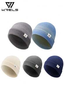1pc WRELS Women's Knitted Beanie Hat, Warm Thick Windproof Earflap Knit Cap, Suitable For Winter Outdoor Sports & Running - Multicolor - View 10