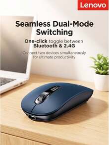 Lenovo M243 2.4G Wireless Optical Mouse, Ergonomic Design, Long Battery Life, Ideal For Home, Online Classes, Office, And Commuting - View 10