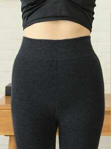 1 buah Legging Wanita Musim Dingin Hangat Elastis Tinggi Pinggang Tinggi Lembut Pelangsing - MultiWarna - View 4
