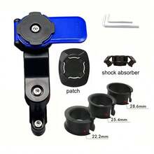 Motorcycle Phone Holder Shock-Absorbing Front Fork Mount Bicycle Phone Holder With Shock Absorber 360° Rotating Bicycle Handlebar Phone Clip Motorcycle Handlebar Mount Motorcycle Smartphone Shock Absorber - Multicolor - View 6