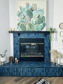 1/4/10pcs 12'' X 12'' Self-Adhesive Anti-Splash Wall Tile Stickers - Vintage Navy Fog Texture 2D Self-Adhesive Tile Decals, Suitable For Kitchen, Bathroom, RV Wall Decoration - Indigo Large Size - View 4