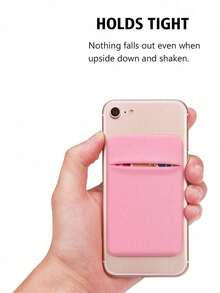 Phone Card Holder/Wallet, Mini ID Card Storage Bag, Self-Adhesive Design, Suitable For Android And Various Smartphones; Can Be Used As Card Sleeve, Wallet, Business Card Holder, Credit Card Holder, Women's Card Holder - New B - View 3