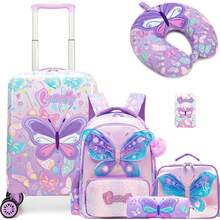 Cute 5-Piece Luggage Set, 16-Inch Hard Shell Suitcase With Spinner Wheels, Girls Travel Rolling Luggage - Children's Suitcase - View 19
