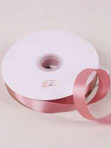 Peach Pink Encrypted Single-Sided Satin Ribbon 10 Yards (0.6/1.0/1.5/2.0/2.5/4.0cm) Multiple Sizes Available, Suitable For Wedding Party Decoration, Party Favors, Flower Binding, Flower Arch, Invitation Cards, Evening Banquet Chair Back Decoration, Without Paper Spool - Peach Pink - View 12