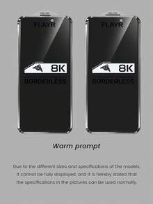 Apple 18PROMAX 防偷窺透明無邊框 8K 刻面大弧度鋼化玻璃雙層保護膜,無邊框全透明水晶膜,內置防塵網,防塵防灰,觸感平滑圓潤,360° 無死角防偷窺,頂部、底部、左側與右側均可防偷窺 - 黑色 - 查看 8