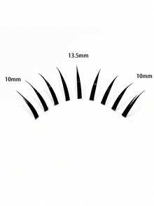 5 Pairs Women's False Eyelashes, Single Piece A-Type Little Devil Cartoon Eye, Natural Japanese Style, Full Strip, Suitable For Cosplay Makeup, No-Makeup Look, Realistic Transparent Stem Upper Eyelashes - View 10