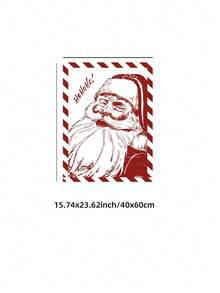 1pc Frameless Minimalist Santa Line Art Christmas Winter Holiday Festive Wall Art Poster Dorm Bedroom Apartment Decor Back To School Funky Posters Dorm Essentials - Santa Claus - View 11