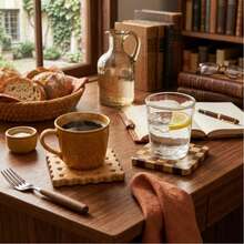 1PC/2PCS/3PCS/4PCS Solid Wood Checkerboard Coffee Cup Coasters, Creative Square Coasters Antibacterial & Mold-Resistant Heat-Insulating Tea Trays Cake Trays, Tea Cup Coasters Small Trays Suitable For Home, Office, Tea Room Use - Multicolor - View 9