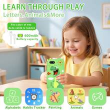 Telepon Mainan Anak, Layar Sentuh 2,8 Inci, Gaya Dinosaurus, Permainan, Musik, Stiker Anak, Kartu SD, Hadiah Natal dan Ulang Tahun untuk Anak Usia 3-12 Tahun - MultiWarna - View 5