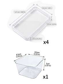 New Nail Art Storage Set, Desktop Nail Art Display Box, Including 1 Large Box And 4 Small Boxes, Suitable For Long And Short Nails, Y2K Style Nail Art. It Is An Ideal Gift Designed For Nail Art Enthusiasts, Professional Nail Artists And Women - Multicolor - View 9