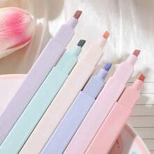 Set Of 12 Soft-Tip Markers In Morandi Colors; High-Capacity And Leak-Proof; Multi-Purpose And Suitable For Note-Taking, Journaling, Doodling, And Painting; Ideal For Students, Teachers, And Office Workers; A Back-To-School Essential. - A - View 6