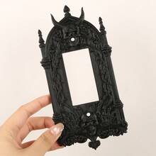 1pc Gothic Skull Arch 3D Printed Plastic Outlet Cover Plate, Dark Carved Design, Halloween Atmosphere Wall Socket Decorative Cover - Multicolor - View 10