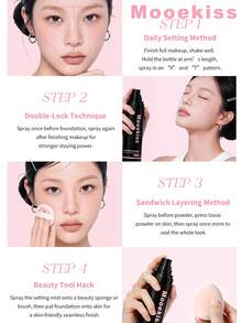 Mooekiss Semprotan Pengatur Riasan Lembut, Pengontrol Minyak Tahan Lama, Tahan Air, Tidak Luntur untuk Kulit Kering dan Berminyak, Portabel, Produk Baru untuk Pelajar - Versi kulit kering - View 7