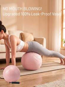 1pc Non-Slip Diamond Texture Pilates Yoga Ball, For Core Training And Lower Abdominal Sculpting, Aesthetic Anti-Burst Fitness Ball - Multicolor - View 2