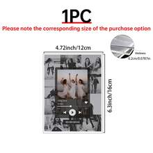 1pc Customized Song Acrylic Template, Best Friend Photo Collage, Suitable As Couple Anniversary Gift, Office Desk Decor, Photo Customization, Customizable Item, Adult Bedroom Decor - Multicolor - View 11