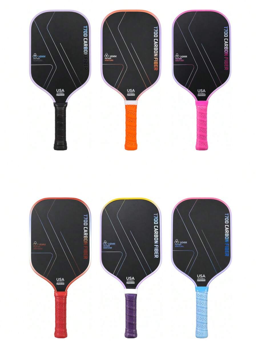 2026 New Gradient Color Edge Carbon Fiber T700 Pickleball Paddle 16MM USAPA PP Honeycomb Core Pickleball Racket
