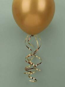 1/5/10/20/30 Rolls Metallic Balloon Decorating Ribbon, 10m Long Gold Balloon Tie, For Party, Wedding, Birthday, Celebration, Gift Wrapping, Ribbons, Etc. - Gold - View 2