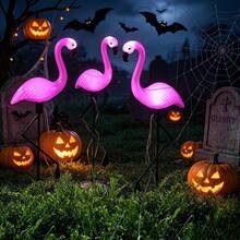 1-To-3 Flamingo Solar Lights, LED Glowing Lawn Lights, Holiday Decoration Lights, Suitable For Outdoor Garden, Yard Lawn, Balcony Patio - Flamingo 1-to-3 Cable - View 10
