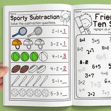 32 Pages Addition And Subtraction Practice Book Within 10, Kindergarten Number Fill-In-The-Blank Game, Enhance Math Cognition, Fun Number Game - Multicolor - View 6