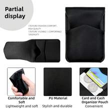Dompet Kartu Ultra Tipis, Cocok untuk Dibawa Sehari-hari di Saku Depan. Dompet Kartu Multifungsi, Tas Penyimpanan Ringkas untuk Kartu Identitas, Kartu Lainnya, dan Uang Tunai. - MultiWarna - View 3