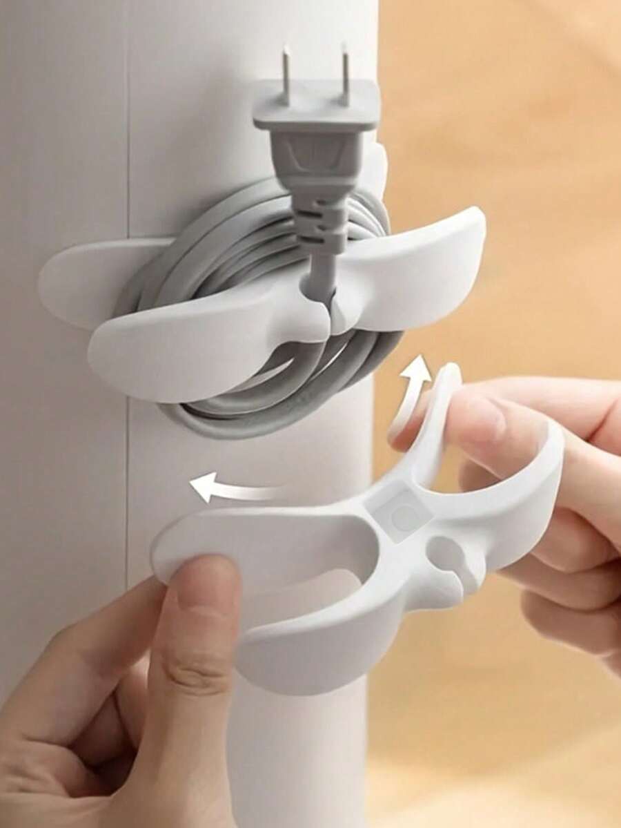 2pcs Solid Color Small Kitchen Appliance Cable Organizer
