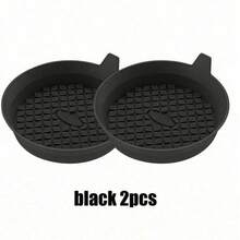 2PCS Deep Slot Silicone Car Cup Holder Coasters, With Built-In Handle For Easy Removal And Cleaning. Flexible Silicone Non-Slip Heat-Resistant, Deep Slot Holds Cup Securely, Reduces Spills And Leaks, Protects Original Car Cup Holder, Simple And Practical Car Interior Accessory. - Bowl-shaped Checkered Coaster - View 16