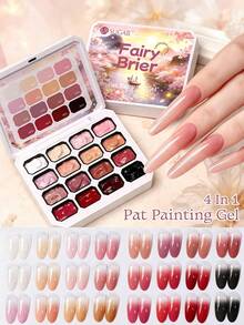 UR SUGAR 16 Colors/1 Group Nude Color Pat Painting Gel For Gradient Stamping Drawing & Pattern UV/LED Soak Off Manicure - Multicolor - View 2