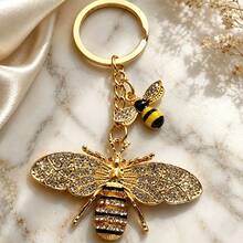 Rhinestone Bee Pearl Keychain, Bag Charm, Car Key Accessory, Luxury Delicate Fashion, Women's Gift Key Chain - Multicolor - View 8