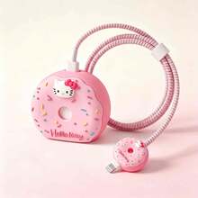 SANRIO 1Set Hello Kitty Charger And Cable Case, Cute Pink Protective Cover Compatible With Iphone 18W/20W Adapter, Data Cable Protection, Durable And Stylish, Mobile Phone Data Cable Protection Data Cable Accessory Storage Protection Cover, Party Small Gift, Suitable For Hello Kitty Lovers, Perfect Birthday, Holiday, Party, Halloween, Christmas, New Year Gift For Family And Friends - Multicolor - View 2