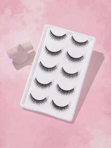 10 Pairs Soft Fluffy Natural Long 3D Mink Fur False Eyelashes Makeup Set Mink Fur Lash Extensions Short Lashes - Black - View 8