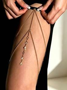 Women's Sexy Thigh Chain, Versatile Leg Accessory For Party And Banquet - Gold - View 1