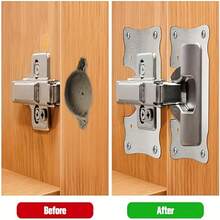 10 Pcs Hinge Repair Plates Hinge Repair Kit Cabinet Hinge Repair Brackets - Stainless Steel Plate With Screws For Kitchen Cabinet Door, Cupboard, Wardrobe - Small Hinge Repair Kit - View 8