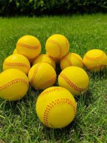 20pcs Mini Foam Sports Balls - 4cm White Baseballs, Suitable For Party Games, Relaxation, Sports Theme Decoration - Multicolor - View 12
