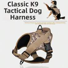 11-110 Lbs Heavy Duty Tactical Dog Vest, Suitable For Medium To Large Dogs, Anti-Pull Anti-Escape, Thickened Control Handle, Breathable Mesh Oxford Fabric, Ideal For Dog Walking, Training And Hiking - Yellow - View 8