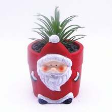1pc Christmas Snowman Old Man Reindeer Decorative Flower Pot Ornament, Instantly Brightens The Atmosphere Indoors And Outdoors, Perfect Holiday Gift For Friends And Family - A - View 4