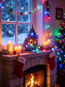 1pc 1.5/3/6m Battery Powered LED Christmas Snowflake String Lights, Christmas Tree Home Party Fireplace Bedroom Holiday Decoration Ball String Lights, Christmas Snowflake LED Fairy Lights, Christmas Tree Decor, Christmas Gift - Transparent Snowflakes + Small White Balls - View 10
