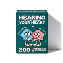 لعبة بطاقات المحادثة "Hearing Your Heart" إصدار الأزواج، 200 سؤال ممتع عن العلاقة، لعبة طاولة، هدية رائعة لعيد الميلاد، حفلات الألعاب، لعبة اجتماعية تفاعلية لليالي المواعدة & تجمعات العطلات للبالغين - متعدد الألوان - مشاهدة 1
