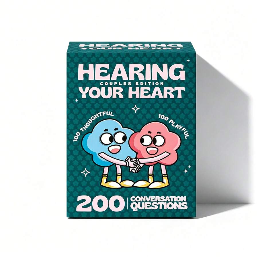 لعبة بطاقات المحادثة "Hearing Your Heart" إصدار الأزواج، 200 سؤال ممتع عن العلاقة، لعبة طاولة، هدية رائعة لعيد الميلاد، حفلات الألعاب، لعبة اجتماعية تفاعلية لليالي المواعدة & تجمعات العطلات للبالغين - متعدد الألوان - مشاهدة 1